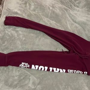 Maroon PINK Logo Sweatpants